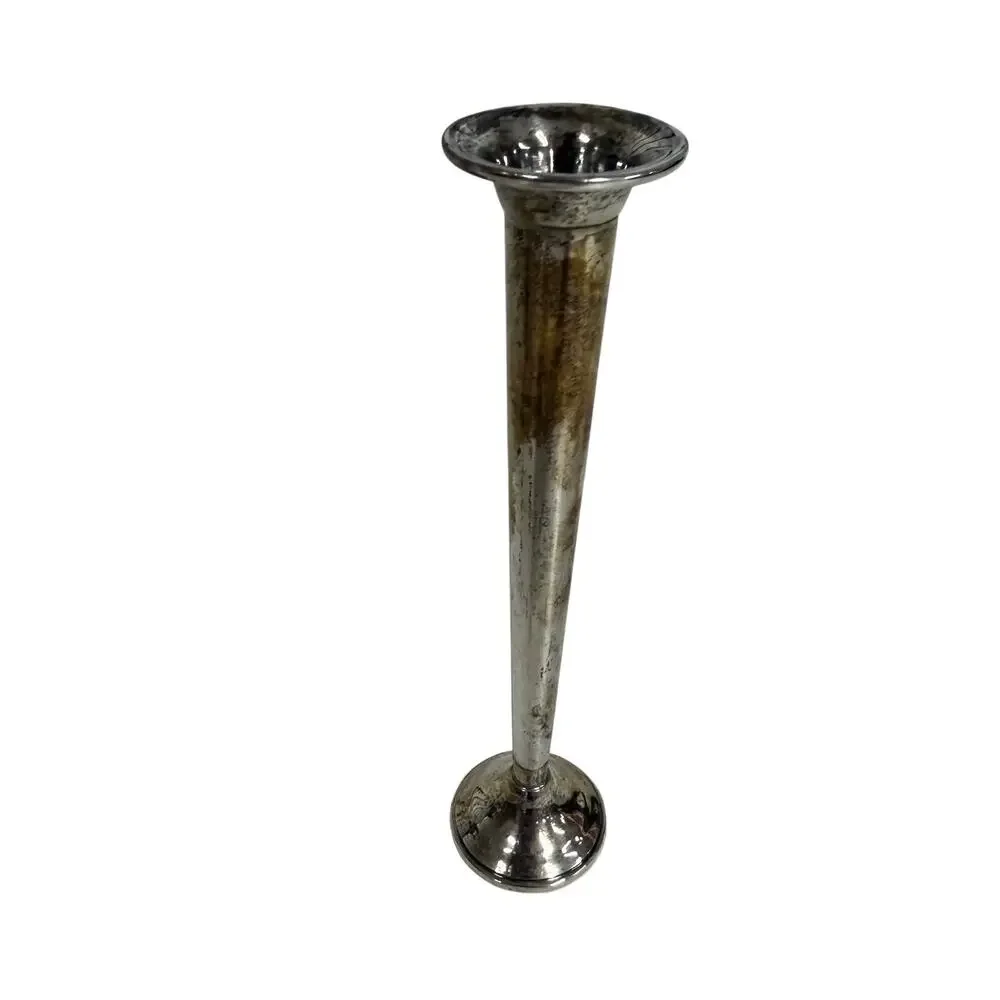 Vintage 6 inch Sterling Silver Bud Vase Trumpet Style Weighted Fluted